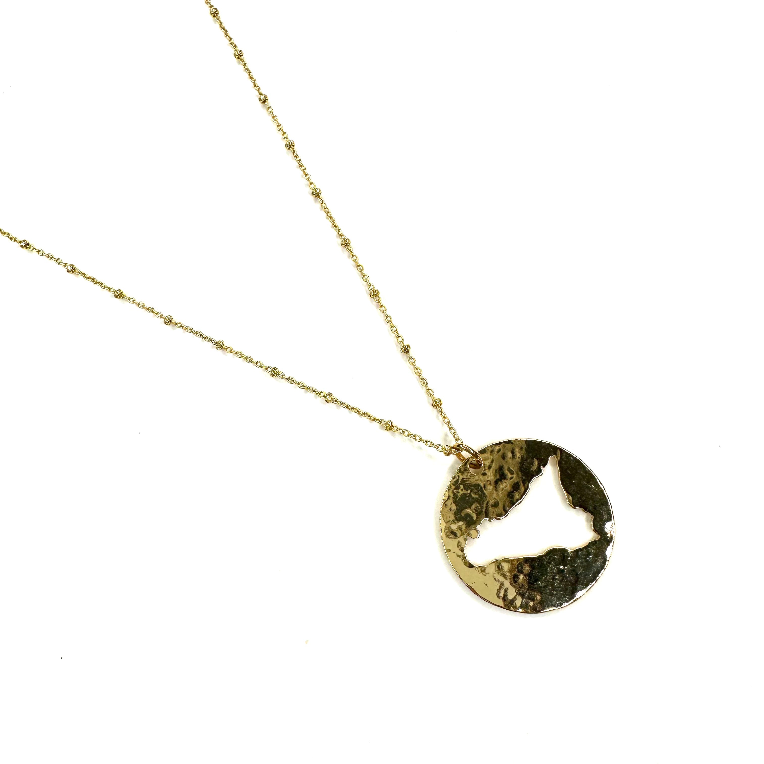 Sicily Island Small Round Cutout Necklace