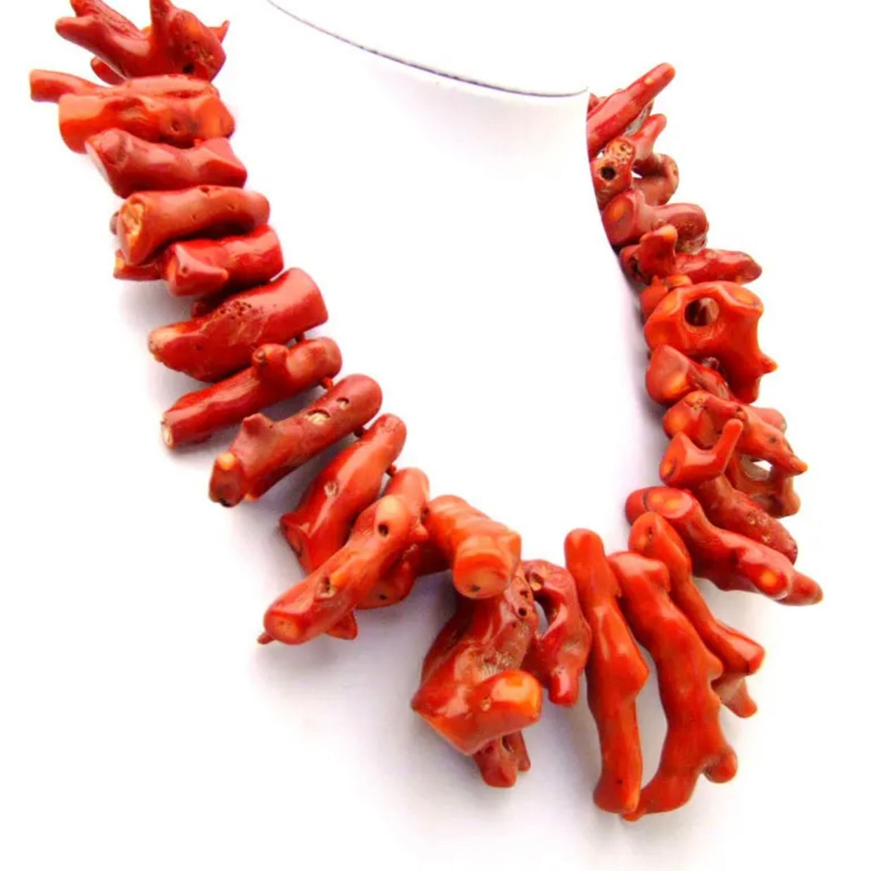 Red Coral Branch Necklace