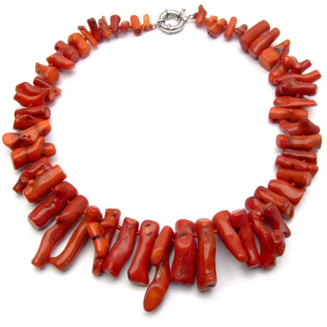 Red Coral Branch Necklace
