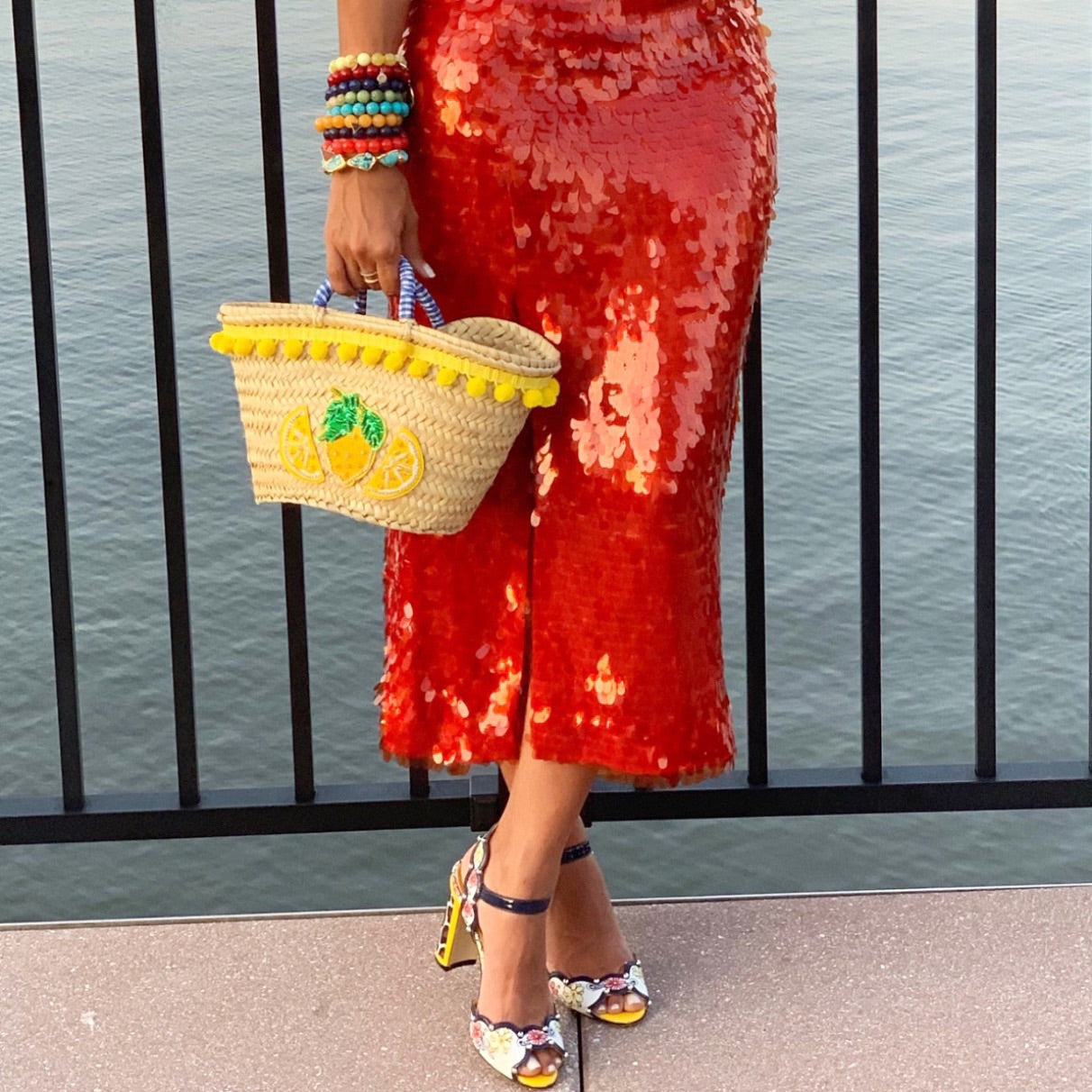 Sicilian Lemon “Coffa” Straw Bag - Oriana Lamarca LLC