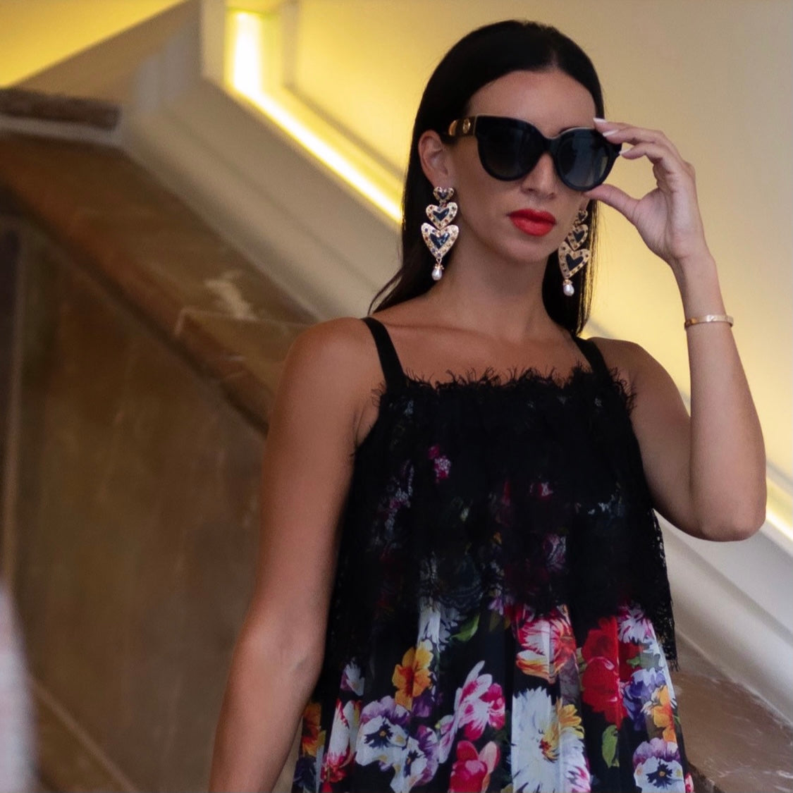 Franca Heart Drop Earring