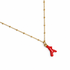 Red Mini Coral Branch Necklace studio photo