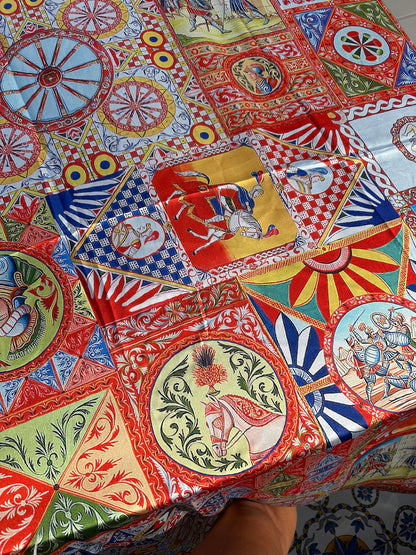 Carretto Siciliano Print Foulard