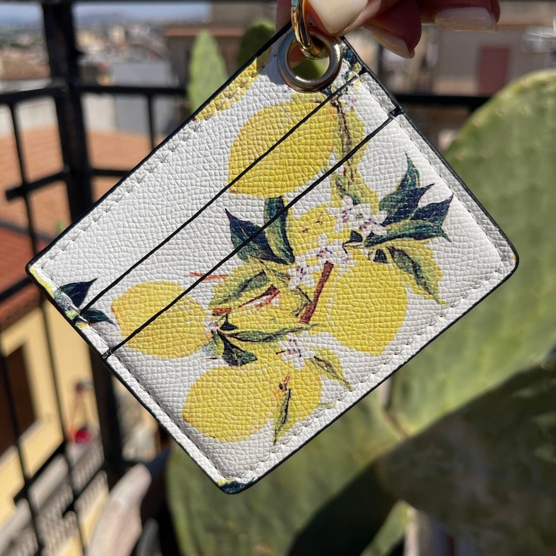 Lemon Print Credit Card Wallet