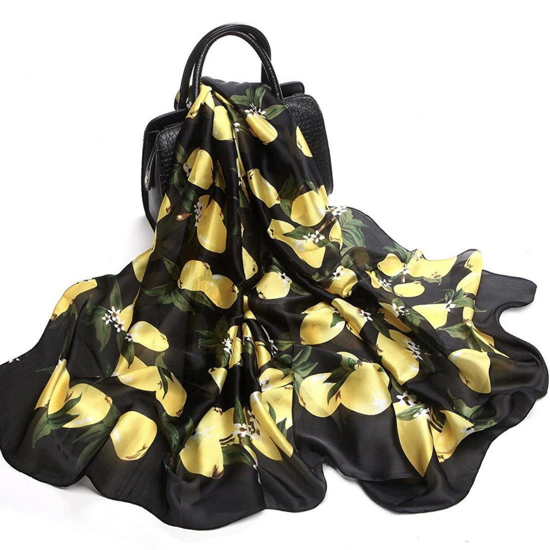 Limone Nero Print Foulard