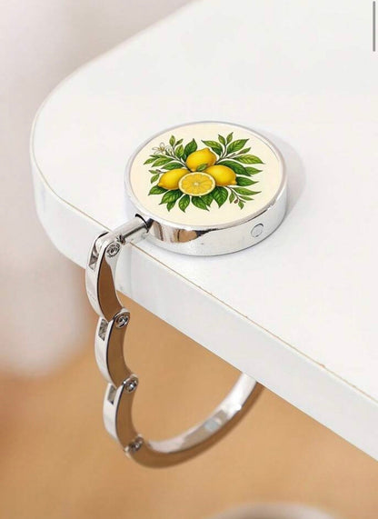Foldable Lemon Maiolica Purse Hook