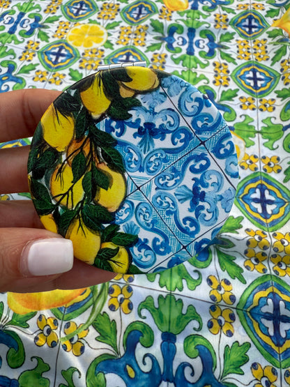 Verde Maiolica Print Foulard- Dolce Vita Chic - Oriana Lamarca LLC