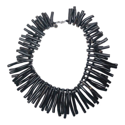 Black Coral Branch Necklace