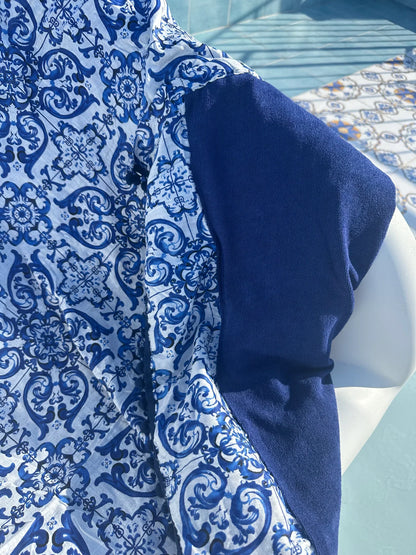 Blue Maiolica Beach Towel