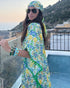 Verde Maiolica Print Foulard- Dolce Vita Chic - Oriana Lamarca LLC