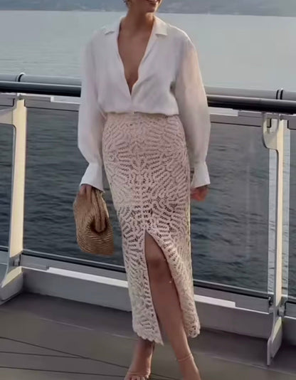 Portofino Crochet  Midi Skirt by Dolce Vita Chic