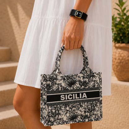 Borsetta Shopper Nero Sicilia