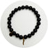Mens Black Lava with Gold Horn Cornicello Pendant - Oriana Lamarca LLC