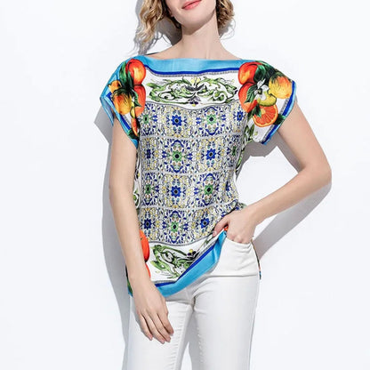Orange Maiolica Satin Top by Dolce Vita Chic