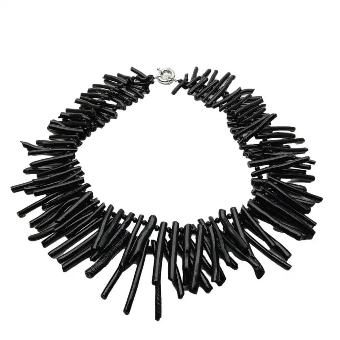 Black Coral Branch Necklace