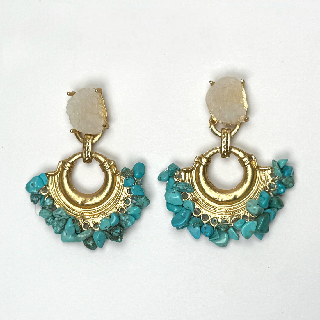 Aurora Turquoise Coral Earring