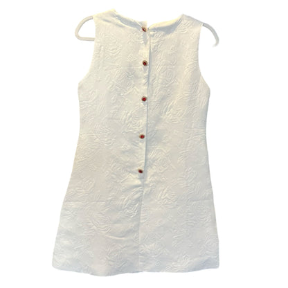 White Maiolica Patch Shift Dress