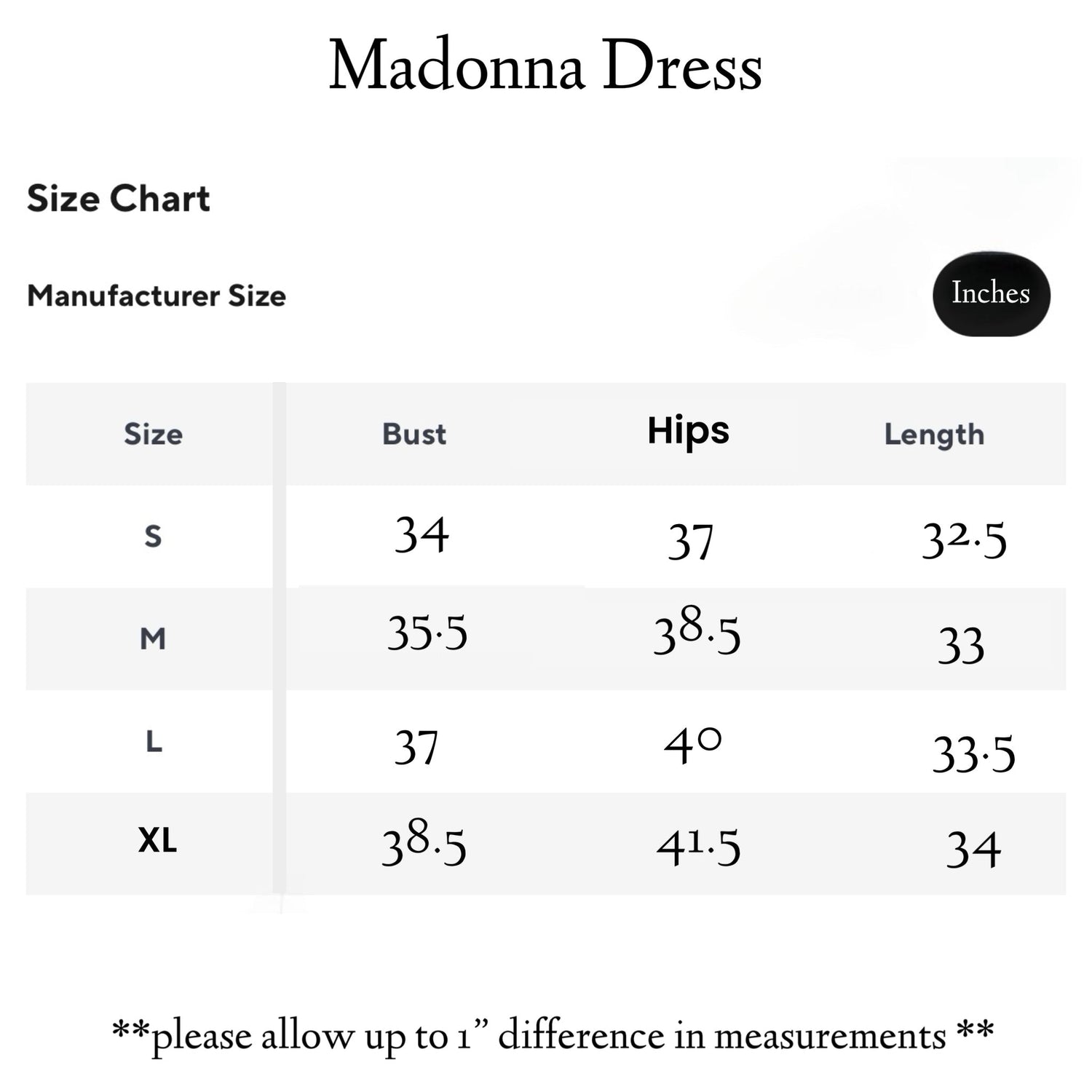 Madonna  Dress by Dolce Vita Chic
