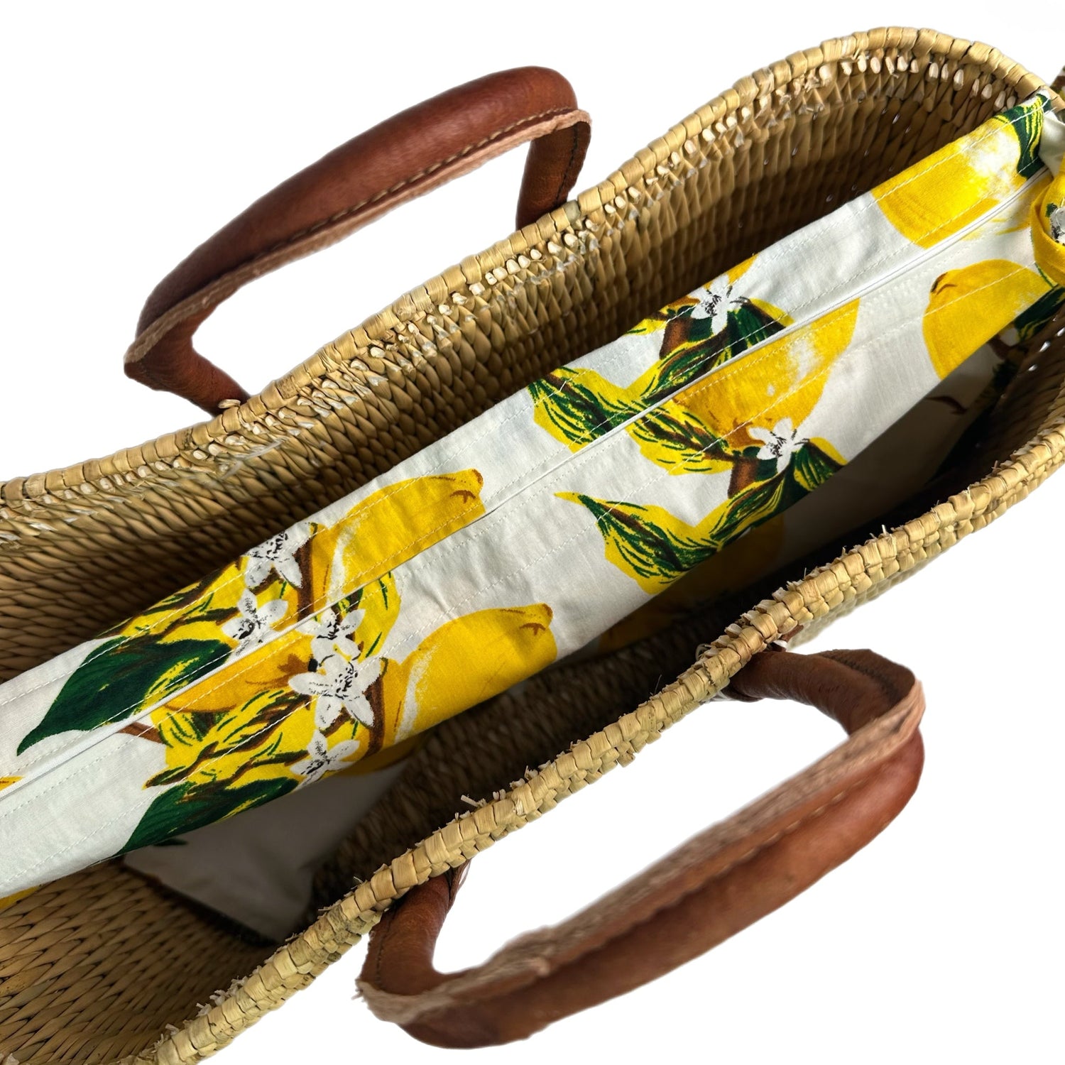 Lilliana Jersey Shore Leather Handle Reed Bag - Oriana Lamarca LLC