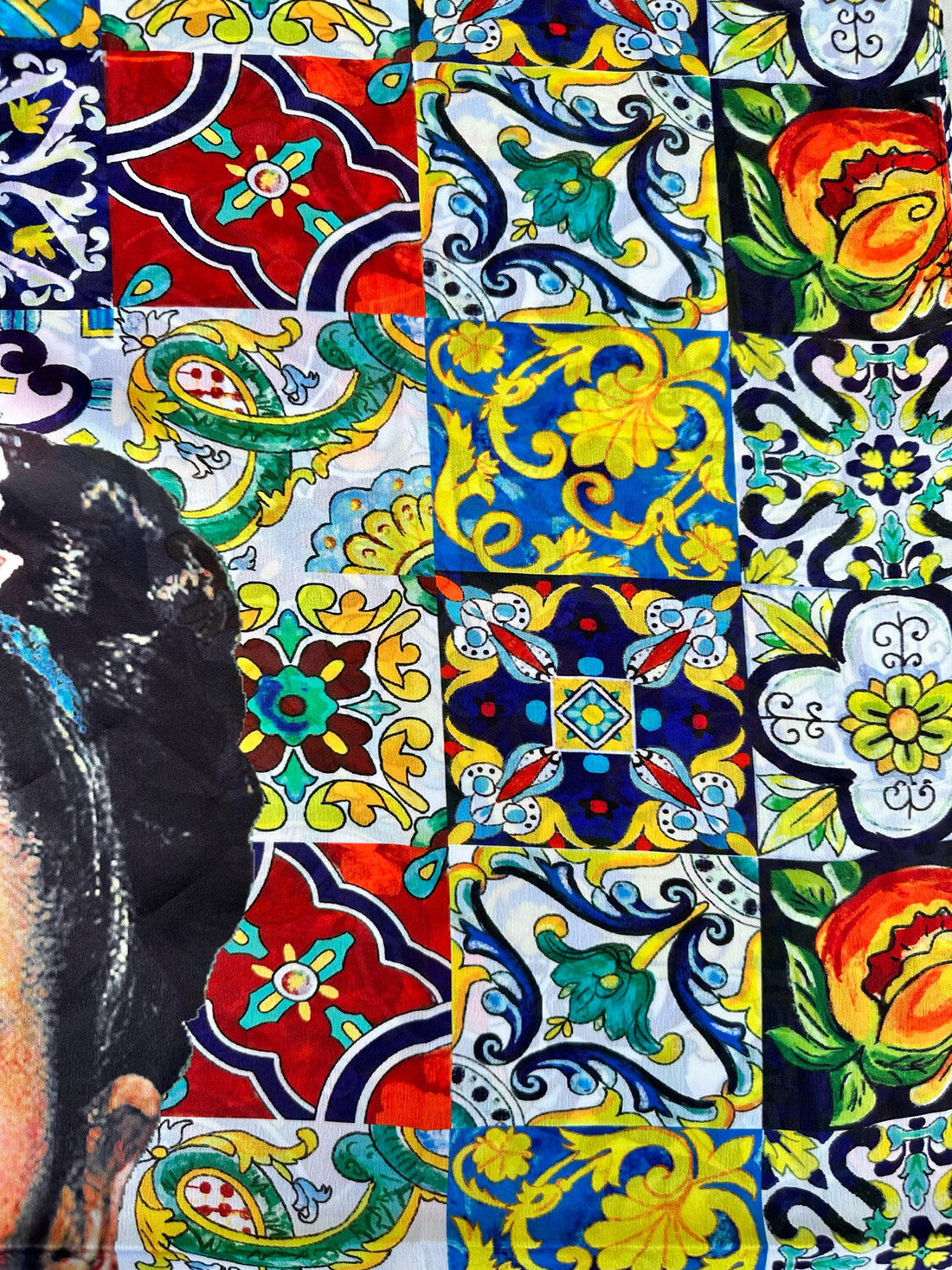 Frida Maiolica Print Foulard