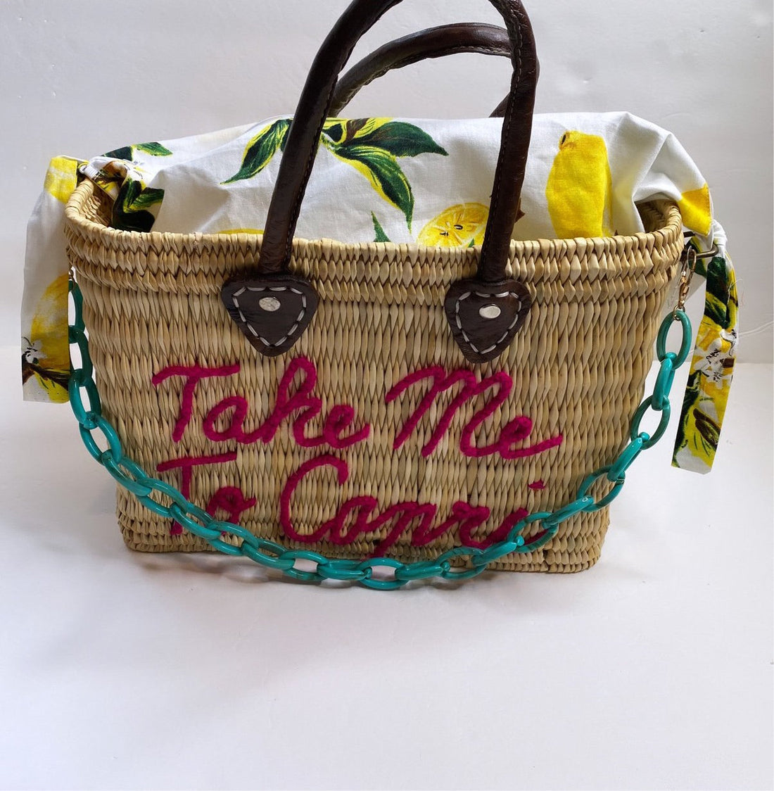 Lilliana Lemon Print Pochette