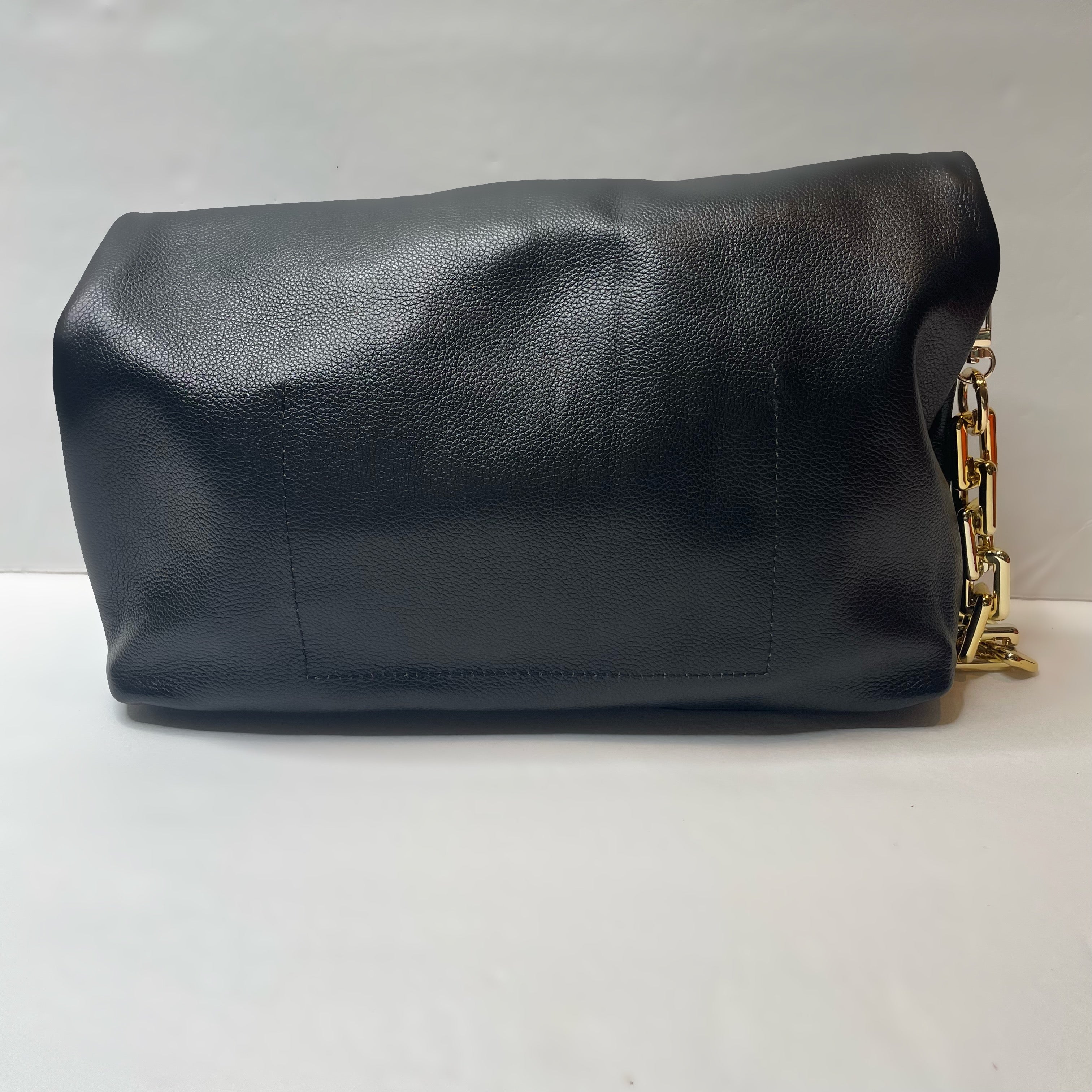 Gold Trinacria  Nero Leather Handbag